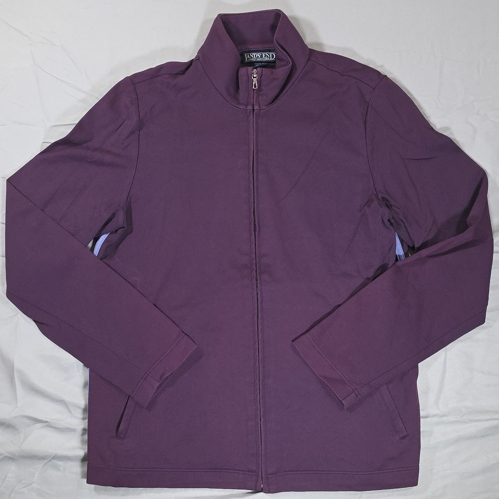 Lands' End Purple Full Zip Athletic Jacket